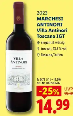Lidl MARCHESI ANTINORI Villa Antinori Toscana IGT Angebot