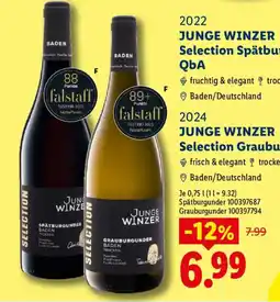Lidl JUNGE WINZER Selection Spätburgunder QbA Angebot