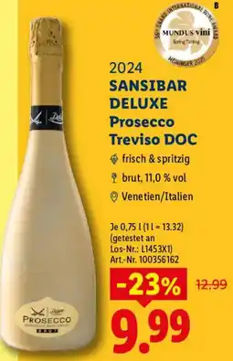 Lidl Sansibar Deluxe Prosecco Angebot