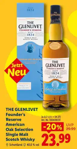 Lidl THE GLENLIVET Founder's Reserve American Oak Selection Single Malt Scotch Whisky Angebot