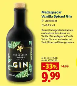 Lidl Madagascar Vanilla Spiced Gin Angebot
