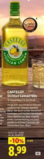 Lidl CASTELGY Sicilian Lemon Gin Angebot