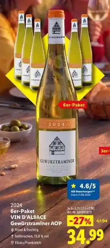 Lidl Gewürztraminer AOP Angebot