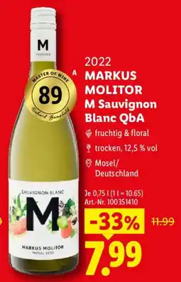 Lidl MARKUS MOLITOR M Sauvignon Blanc QbA Angebot