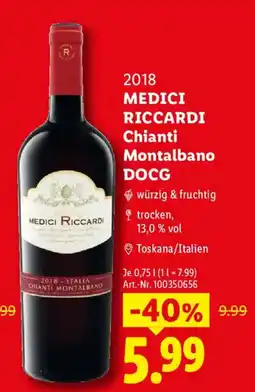 Lidl MEDICI RICCARDI Chianti Montalbano DOCG Angebot
