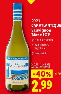 Lidl Sauvignon Blanc CAP ATLANTIQUE Angebot