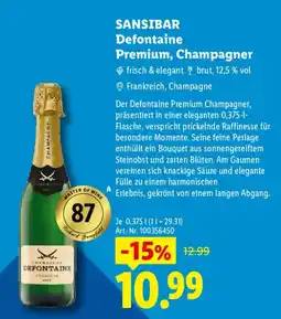 Lidl Sansibar Defontaine Premium, Champagner Angebot