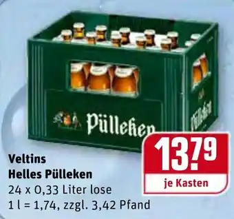 REWE Center Veltins Helles Pülleken 24x0,33L Angebot