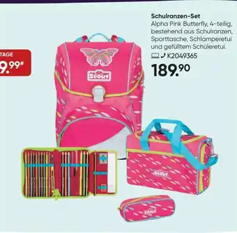 Galeria Schulranzen-Set Alpha Pink Butterfly Angebot