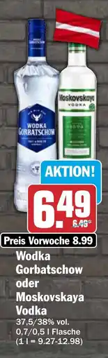 HIT Ullrich Wodka Gorbatschow oder Moskovskaya Vodka Angebot