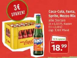 Markgrafen Coca-Cola, Fanta, Sprite, Mezzo Mix Angebot