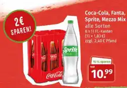 Markgrafen Coca-Cola, Fanta, Sprite, Mezzo Mix Angebot