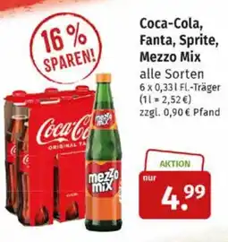 Markgrafen Coca-Cola, Fanta, Sprite, Mezzo Mix Angebot