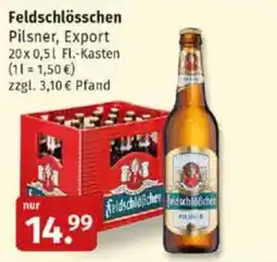 Markgrafen Feldschlößchen Pilsner, Export Angebot