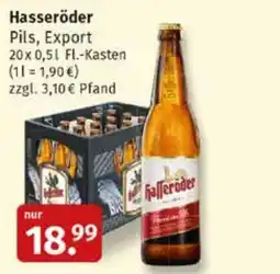 Markgrafen Hasseröder Pils, Export Angebot