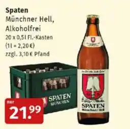 Markgrafen Spaten Münchner Hell, Alkoholfrei Angebot