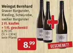 Markgrafen Weingut Bernhard Grauer Burgunder, Riesling, Scheurebe, weißer Burgunder Angebot