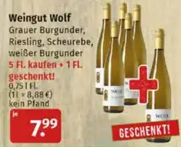 Markgrafen Weingut Wolf Grauer Burgunder, Riesling, Scheurebe, weißer Burgunder Angebot