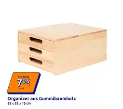 Action Organizer aus Gummibaumholz Angebot