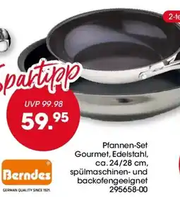 Möbel Martin Berndes Pfannen-Set Gourmet, Edelstahl Angebot
