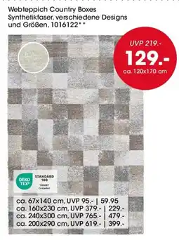 Möbel Martin Webteppich Country Boxes Angebot