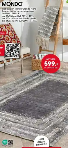 Möbel Martin Webteppich Mondo Grande Plano Angebot