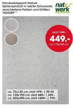 Möbel Martin Handwebteppich Naturwerk Angebot