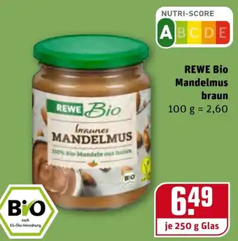 REWE Kaufpark Rewe Bio Mandelmus Braun 250g Angebot