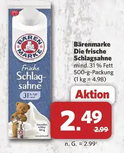 Combi Bärenmarke Frische Schlagsahne Angebot
