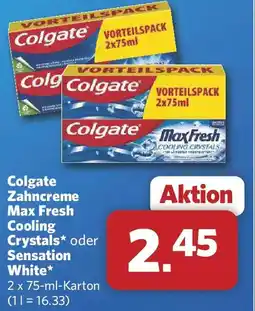 Combi Colgate Zahncreme Max Fresh Cooling Crystals oder Sensation White Angebot