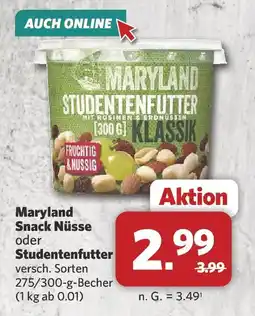 Combi Maryland Snack Nüsse oder Studentenfutter Angebot