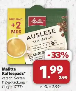 Combi Melitta Kaffeepads Angebot