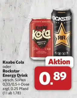 Combi Knabe Cola oder Rockstar Energy Drink Angebot