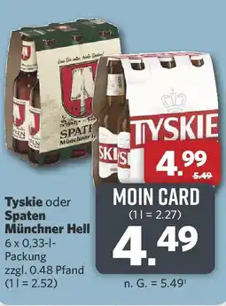 Combi Tyskie oder Spaten Münchner Hell Angebot