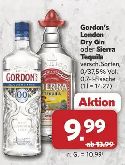 Combi Gordon's London Dry Gin oder Sierra Tequila Angebot