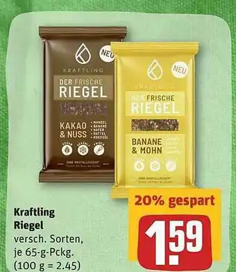 REWE Kraftling Riegel Angebot