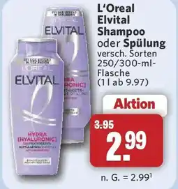 Combi L'Oréal Elvital Shampoo oder Spülung Angebot