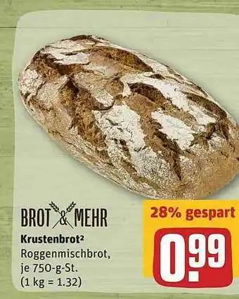 REWE Brot & Mehir Krustenbrot² Angebot