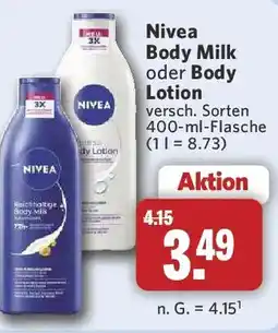 Combi Nivea Body Milk oder Body Lotion Angebot