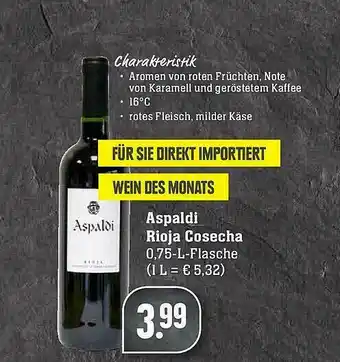 Scheck-in-Center Aspaldi Rioja Cosecha Angebot