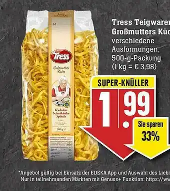 Scheck-in-Center Tress Teigwaren Großmutters Küche Angebot