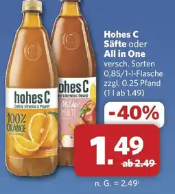Combi hohes C Säfte oder All in One Angebot
