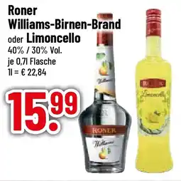 trinkgut Roner Williams-Birnen-Brand oder Limoncello Angebot