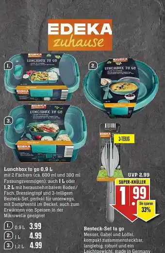 Scheck-in-Center Lunchbox To Go 0.9 L Besteck-set To Go Angebot