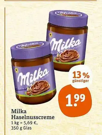 tegut Milka Haselnusscreme Angebot