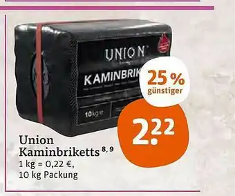 tegut Union Kaminbriketts Angebot