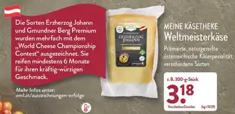 Aldi Nord Meine Käsetheke Weltmeisterkäse 300 g Angebot