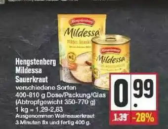 Edeka Hengstenberg Mildessa Sauerkraut Angebot