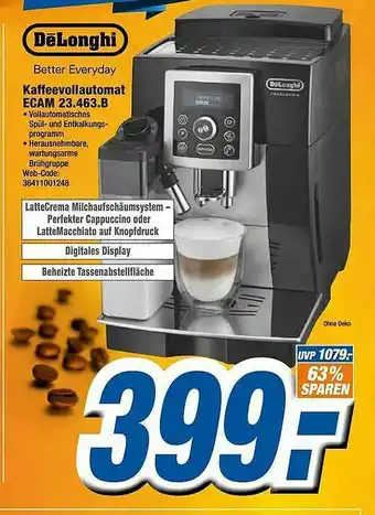 Expert Delonghi Kaffeevollautomat Ecam 23.463.b Angebot