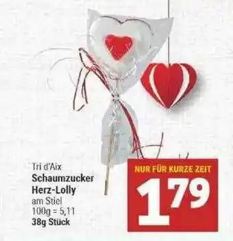 Marktkauf Tri D'aix Schaumzucker Herz-lolly Angebot